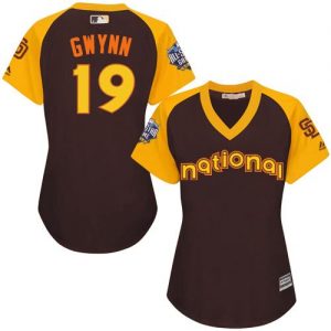 Padres #19 Tony Gwynn Brown 2016 All-Star National League Women's Stitched MLB Jersey