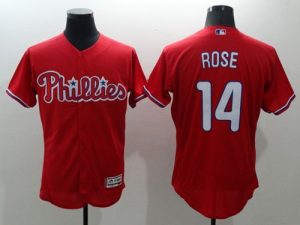 Phillies #14 Pete Rose Red Flexbase Authentic Collection Stitched MLB Jersey