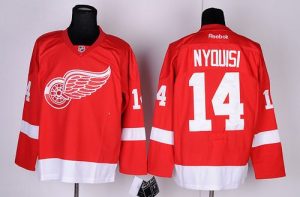 Red Wings #14 Gustav Nyquist Red Embroidered NHL Jersey