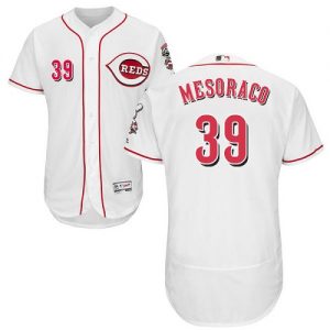 Reds #39 Devin Mesoraco White Flexbase Authentic Collection Stitched MLB Jersey
