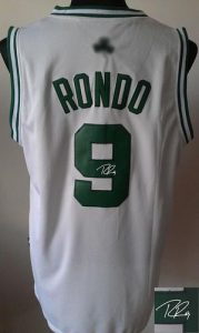 Revolution 30 Autographed Celtics #9 Rajon Rondo White Stitched NBA Jersey