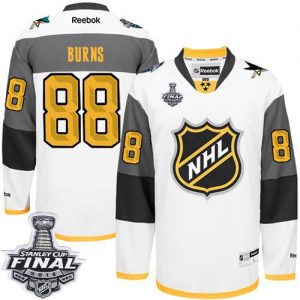 Sharks #88 Brent Burns White 2016 All Star Stanley Cup Final Patch Stitched NHL Jersey