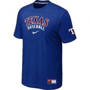 Texas Rangers Nike Short Sleeve Practice MLB T-Shirts Blue
