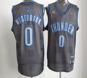 Thunder #0 Russell Westbrook Black Rhythm Fashion Embroidered NBA Jersey