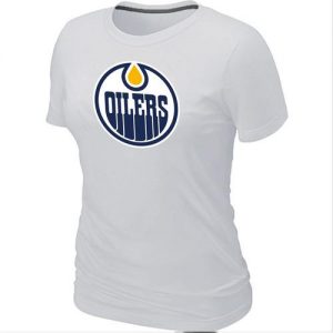 Women's NHL Edmonton Oilers Big & Tall Logo T-Shirt White