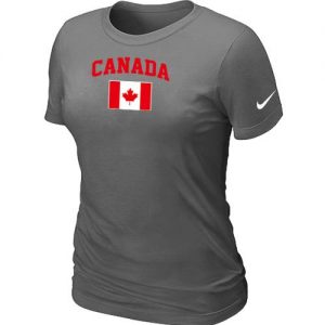 Women's Nike 2014 Olympics Canada Flag Collection Locker Room T-Shirt Dark Grey