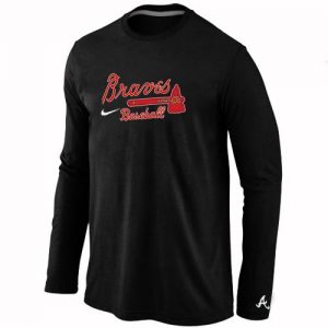 Atlanta Braves Long Sleeve MLB T-Shirt Black