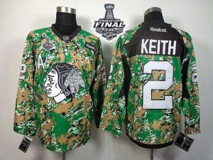 Blackhawks #2 Duncan Keith Camo Veterans Day Practice 2015 Stanley Cup Stitched NHL Jersey