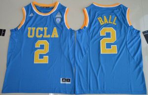 Bruins #2 Lonzo Ball Blue Authentic Basketball Stitched NCAA Jersey
