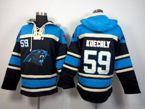 Carolina Panthers #59 Luke Kuechly Black Sawyer Hooded Sweatshirt NFL Hoodie