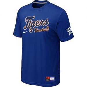 Detroit Tigers Nike Short Sleeve Practice MLB T-Shirts Blue