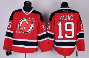 Devils #19 Travis Zajac Red Embroidered NHL Jersey