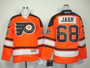 Flyers #68 Jaromir Jagr Orange Official 2012 Winter Classic Embroidered Black Youth NHL Jersey