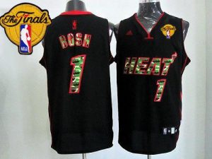 Heat #1 Chris Bosh Black Camo Fashion Finals Patch Embroidered NBA Jersey
