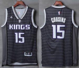 Kings #15 DeMarcus Cousins Black New Stitched NBA Jersey