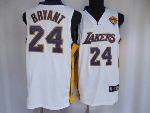Lakers #24 Kobe Bryant Stitched White Final Patch NBA Jersey