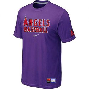 Los Angeles Angels Nike Short Sleeve Practice MLB T-Shirts Purple