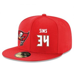 NFL Tampa Bay Buccaneers #34 Charles Sims Snapback Adjustable Stitched Player Hat - Red White