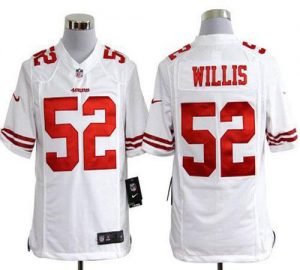 Nike 49ers #52 Patrick Willis White Men's Embroidered NFL Game Jersey