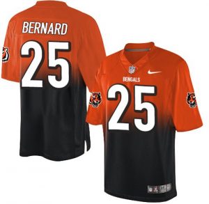 Nike Bengals #25 Giovani Bernard Orange Black Men's Stitched NFL Elite Fadeaway Fashion Jersey