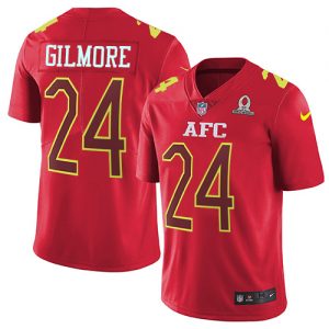 Nike Bills 24 Stephon Gilmore Red Men's Stitched NFL Limited AFC 2017 Pro Bowl Jersey