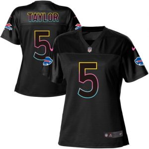 Nike Bills #5 Tyrod Taylor Black Women's NFL Fashion Game Jersey