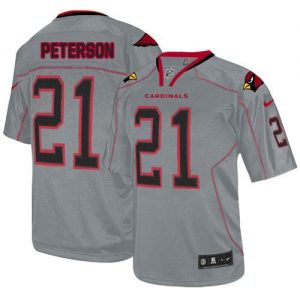 Nike Cardinals #21 Patrick Peterson Lights Out Grey Men's Embroidered NFL Elite Jersey