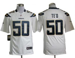 Nike Chargers #50 Manti Te'o White Men's Embroidered NFL Game Jersey