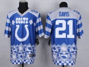 Nike Colts #21 Vontae Davis Royal Blue Men's Stitched NFL Elite Noble Fashion Jersey