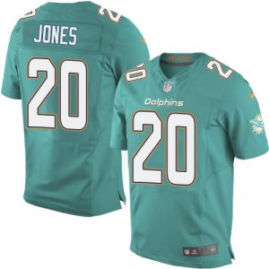 Nike Dolphins #20 Reshad Jones Aqua Green Team Color Men's Stitched NFL New Elite Jersey