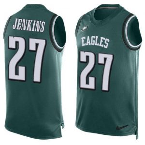 Nike Eagles #27 Malcolm Jenkins Midnight Green Team Color Men's Stitched NFL Limited Tank Top Jersey