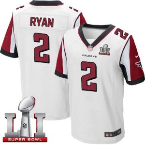 Nike Falcons #2 Matt Ryan White Super Bowl LI 51 Men's Stitched NFL Elite Jersey