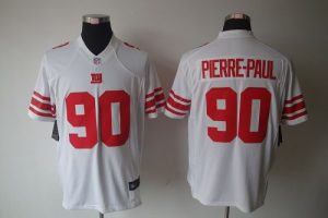Nike Giants #90 Jason Pierre-Paul White Men's Embroidered NFL Limited Jersey