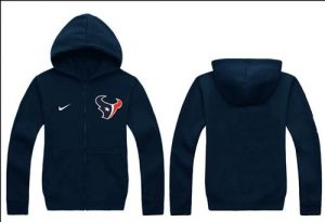Nike Houston Texans Authentic Logo Hoodie Navy Blue
