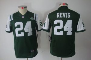 Nike Jets #24 Darrelle Revis Green Team Color Youth Embroidered NFL Limited Jersey