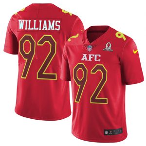 Nike Jets #92 Leonard Williams Red Youth Stitched NFL Limited AFC 2017 Pro Bowl Jersey