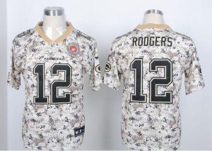 Nike Packers #12 Aaron Rodgers Camo USMC Men's Embroidered NFL Elite Jersey