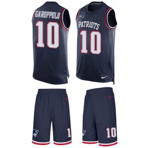 Nike Patriots #10 Jimmy Garoppolo Navy Blue Team Color Men's Stitched NFL Limited Tank Top Suit Jersey