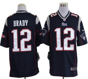Nike Patriots #12 Tom Brady Navy Blue Team Color Men's Embroidered NFL Game Jersey