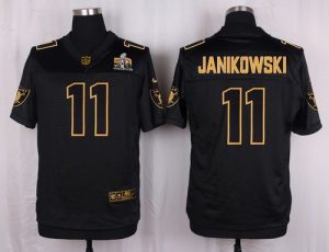 Nike Raiders #11 Sebastian Janikowski Black Men's Stitched NFL Elite Pro Line Gold Collection Jersey