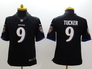 Nike Ravens #9 Justin Tucker Black Alternate Youth Stitched NFL New Limited Jersey
