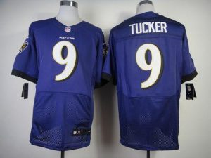Nike Ravens #9 Justin Tucker Purple Team Color Men's Embroidered NFL New Elite Jersey