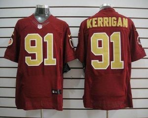 Nike Redskins #91 Ryan Kerrigan Red Alternate 80TH Throwback Men's Embroidered NFL Elite Jersey