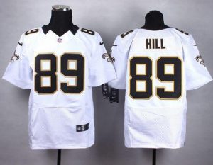 Nike Saints #89 Josh Hill White Men's Stitched NFL Elite Jersey