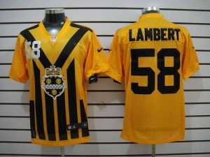 Nike Steelers #58 Jack Lambert Gold 1933s Throwback Men's Embroidered NFL Elite Jersey