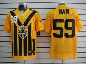 Nike Steelers #59 Jack Ham Gold 1933s Throwback Men's Embroidered NFL Elite Jersey