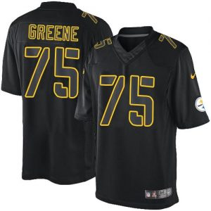 Nike Steelers #75 Joe Greene Black Men's Embroidered NFL Impact Limited Jersey