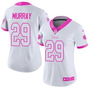 Nike Titans #29 DeMarco Murray White Pink Women's Stitched NFL Limited Rush Fashion Jersey