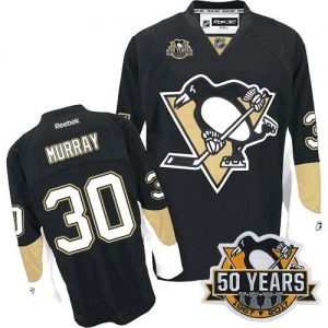 Penguins #30 Matt Murray Black Home 50th Anniversary Stitched NHL Jersey