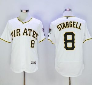 Pirates #8 Willie Stargell White Flexbase Authentic Collection Stitched MLB Jersey